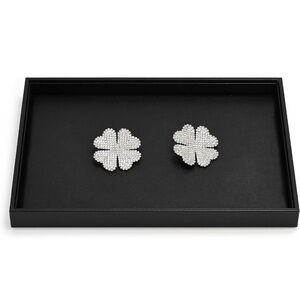 Stackable PU Leather Jewelry Display Flat Tray Jewelry Trays